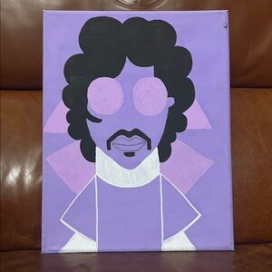 Purple Abstract Portrait Canvas Art